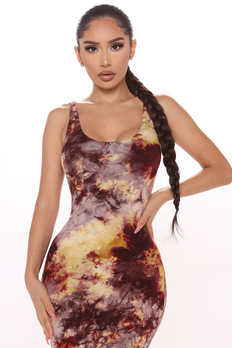Tie dye bodycon dress fashion nova discount
