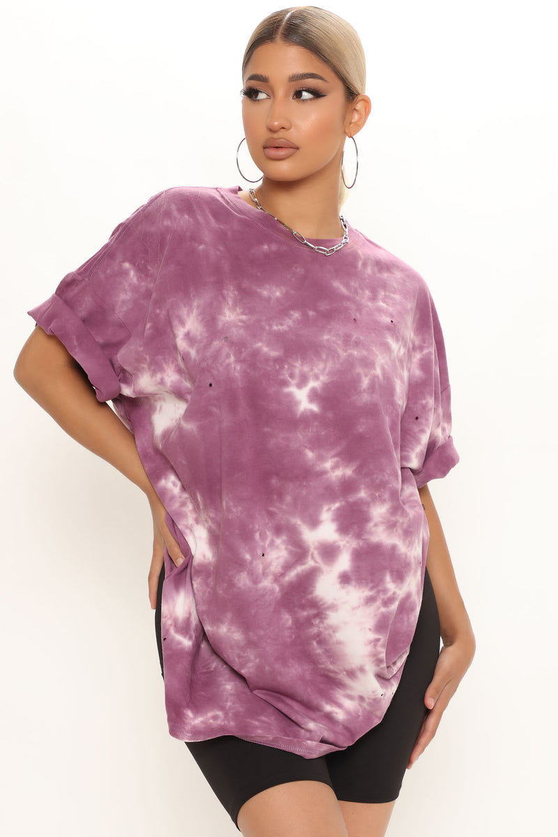 Sasha Tie Dye Tunic Top - Purple/combo | Fashion Nova, Knit Tops ...