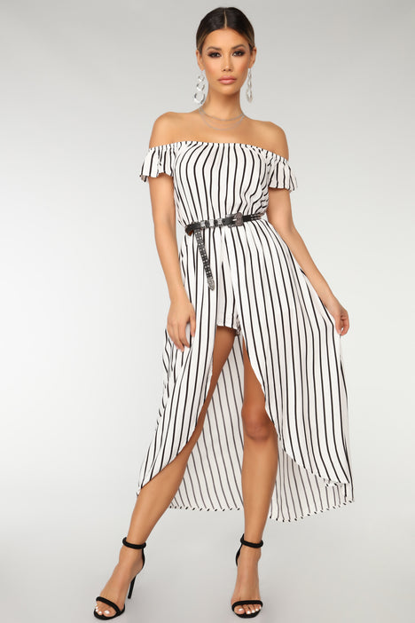 Striped maxi sales romper