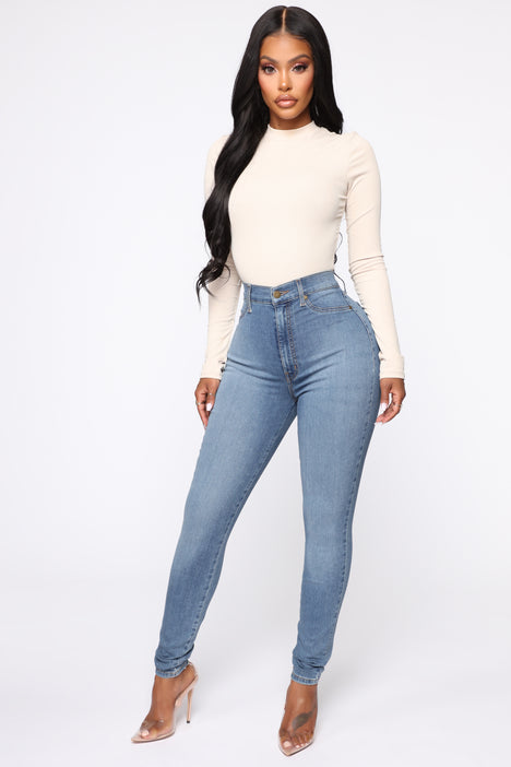 Flex Game Strong Super High Rise Skinny Jeans - Light Wash