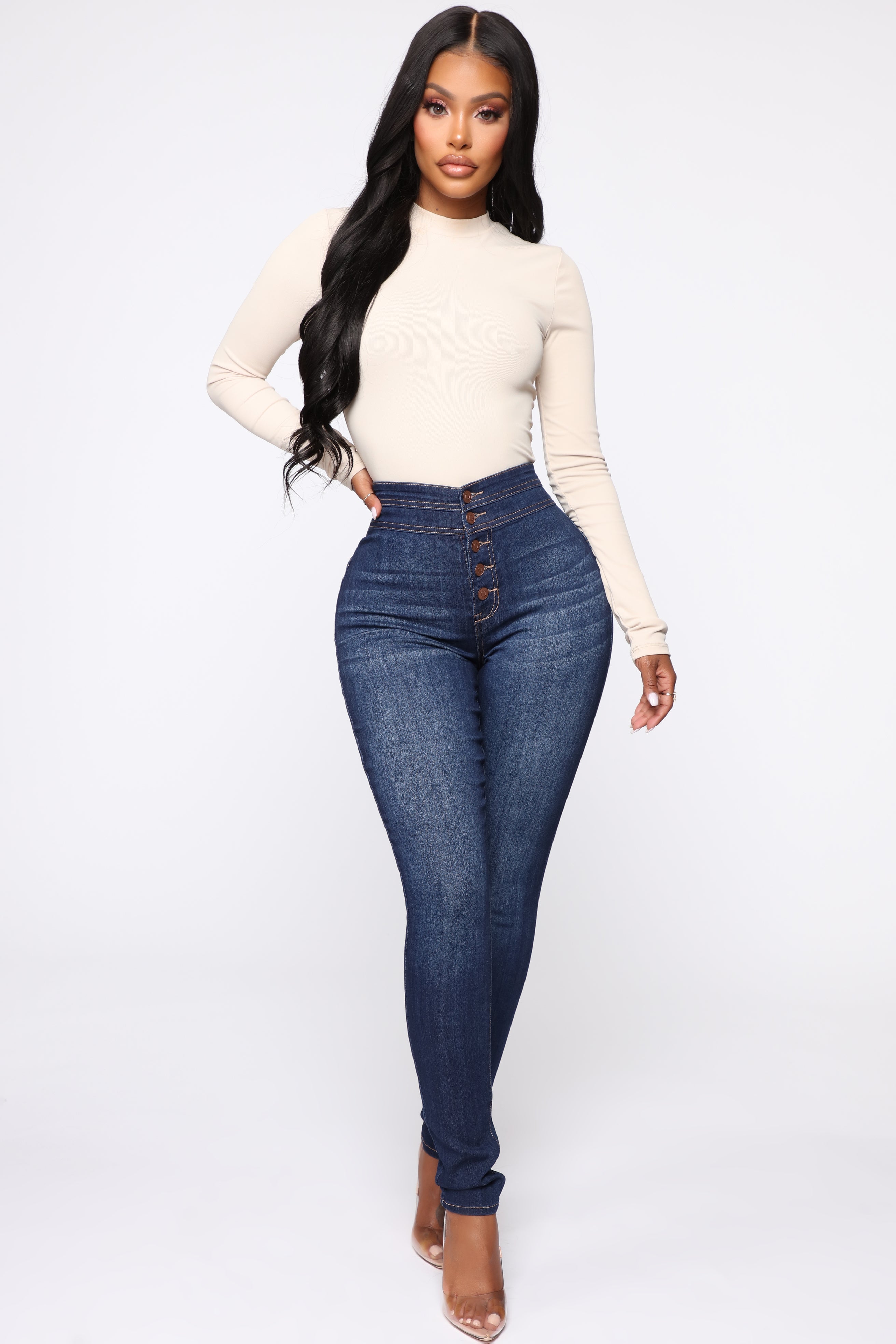 Fashion nova high waisted jeans clearance