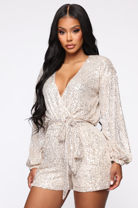Glitter hotsell short jumpsuit