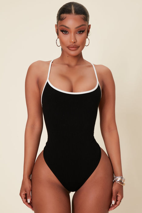 Arianna Snatched Bodysuit - Black, Fashion Nova, Bodysuits