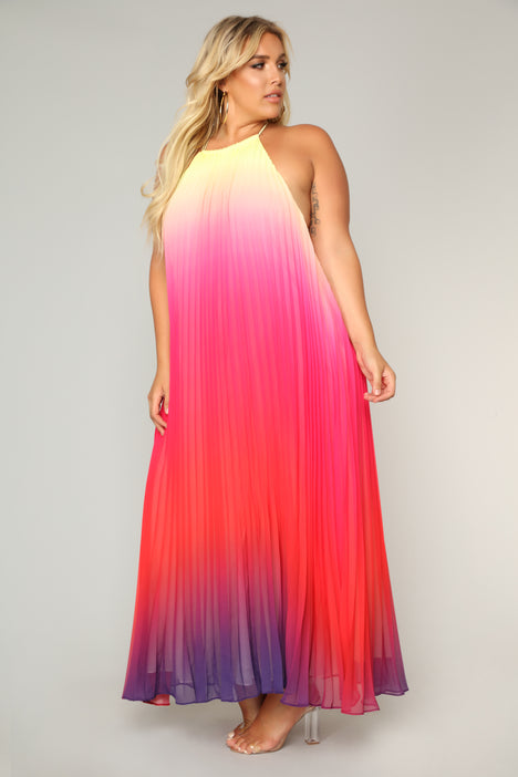 Sunset ombre dress fashion nova sale