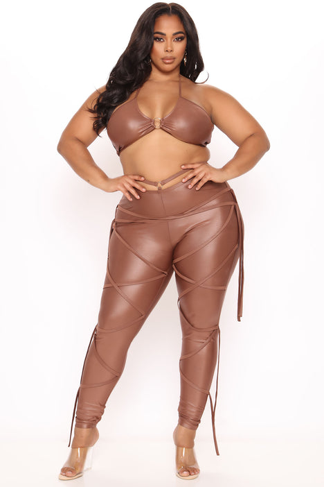 Caught Out There Legging Set - Mocha