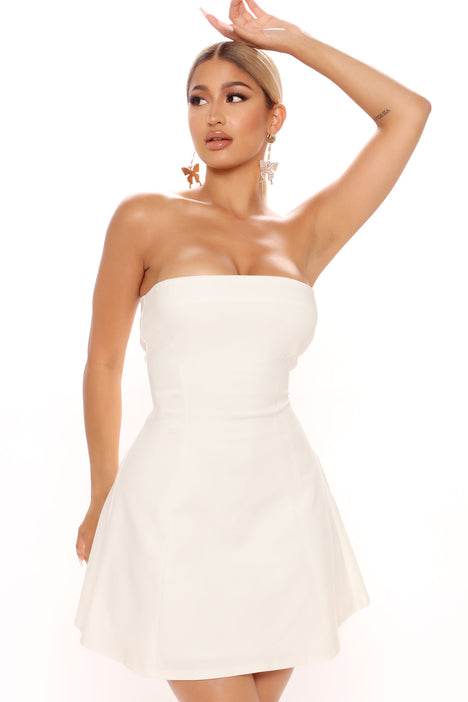 White tube dress fashion nova clearance