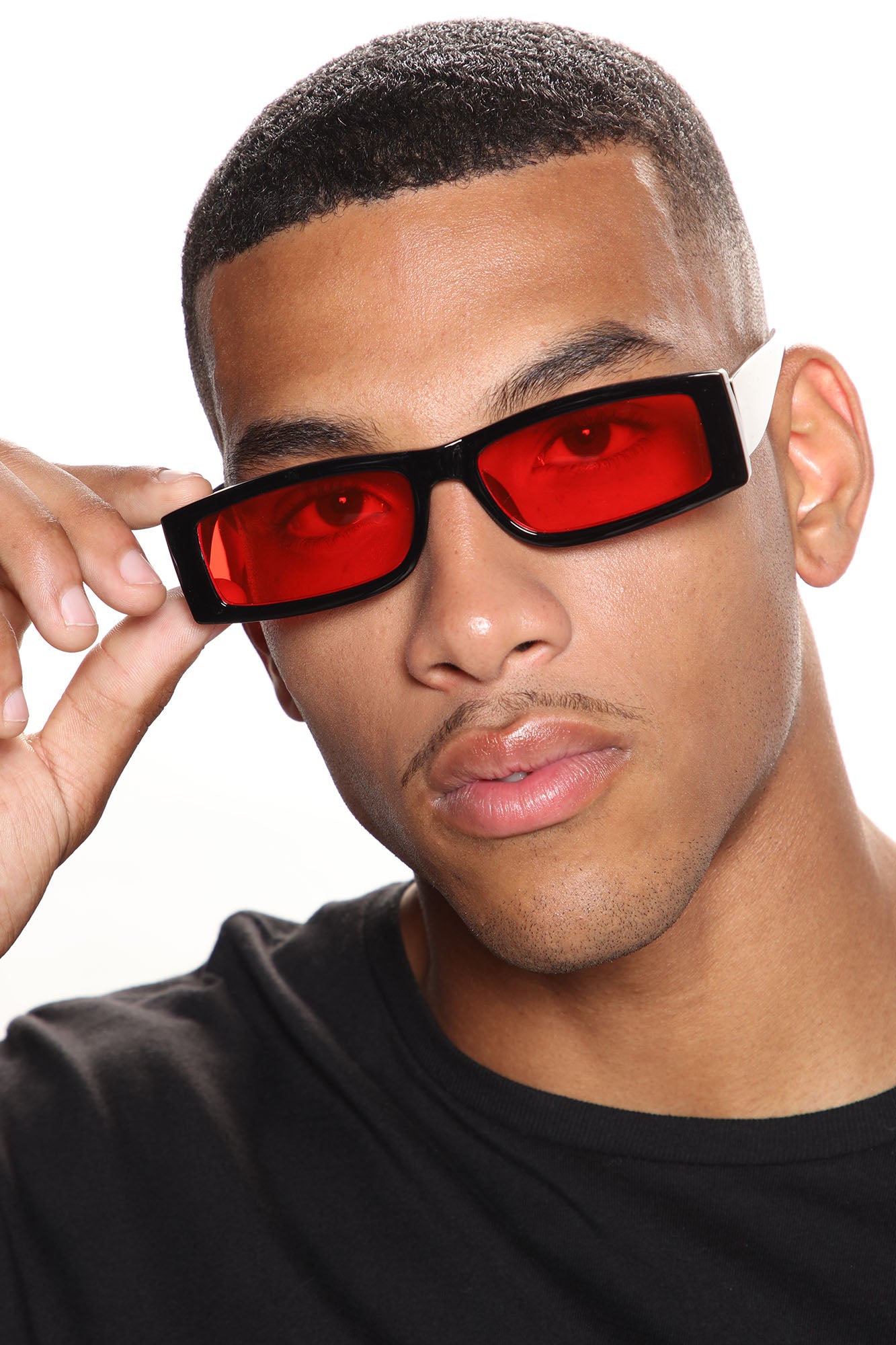 Red glasses for store men
