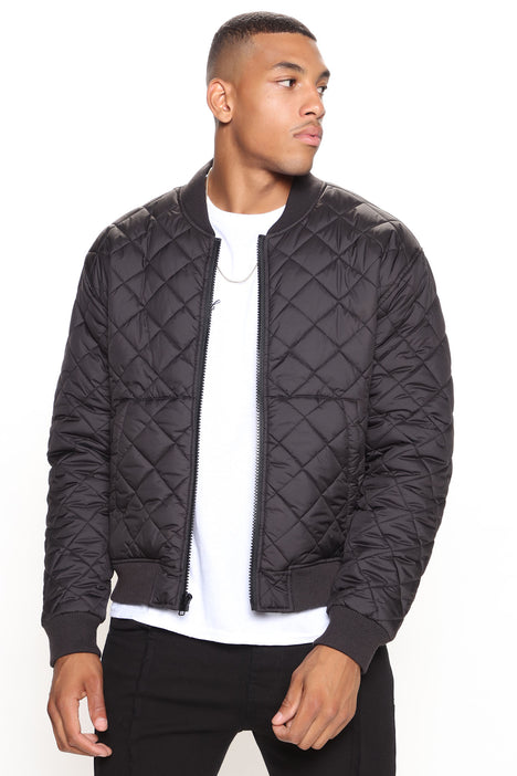 White quilted bomber jacket hot sale