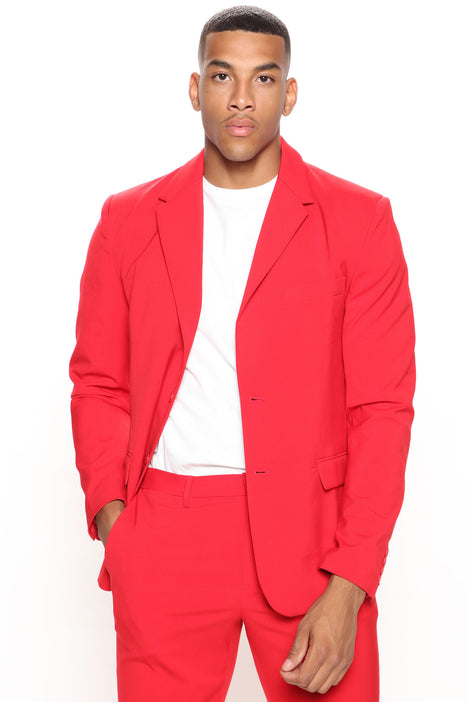 Mens red online blazer cheap