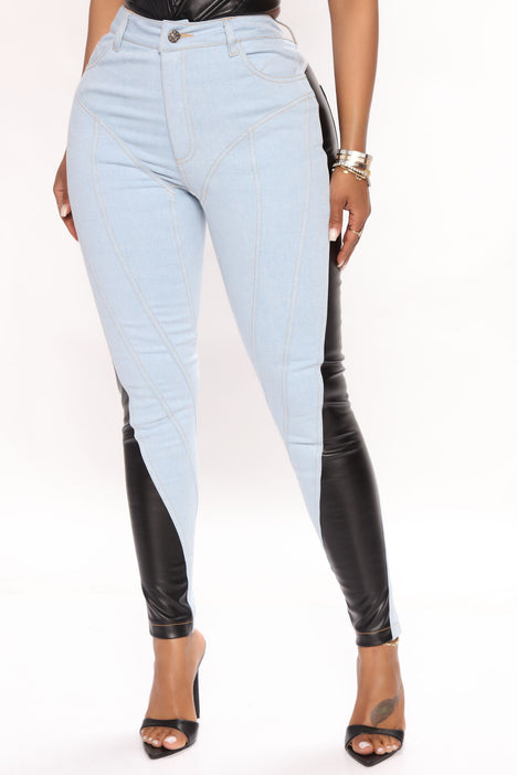 Two tone sale jeans fashion nova