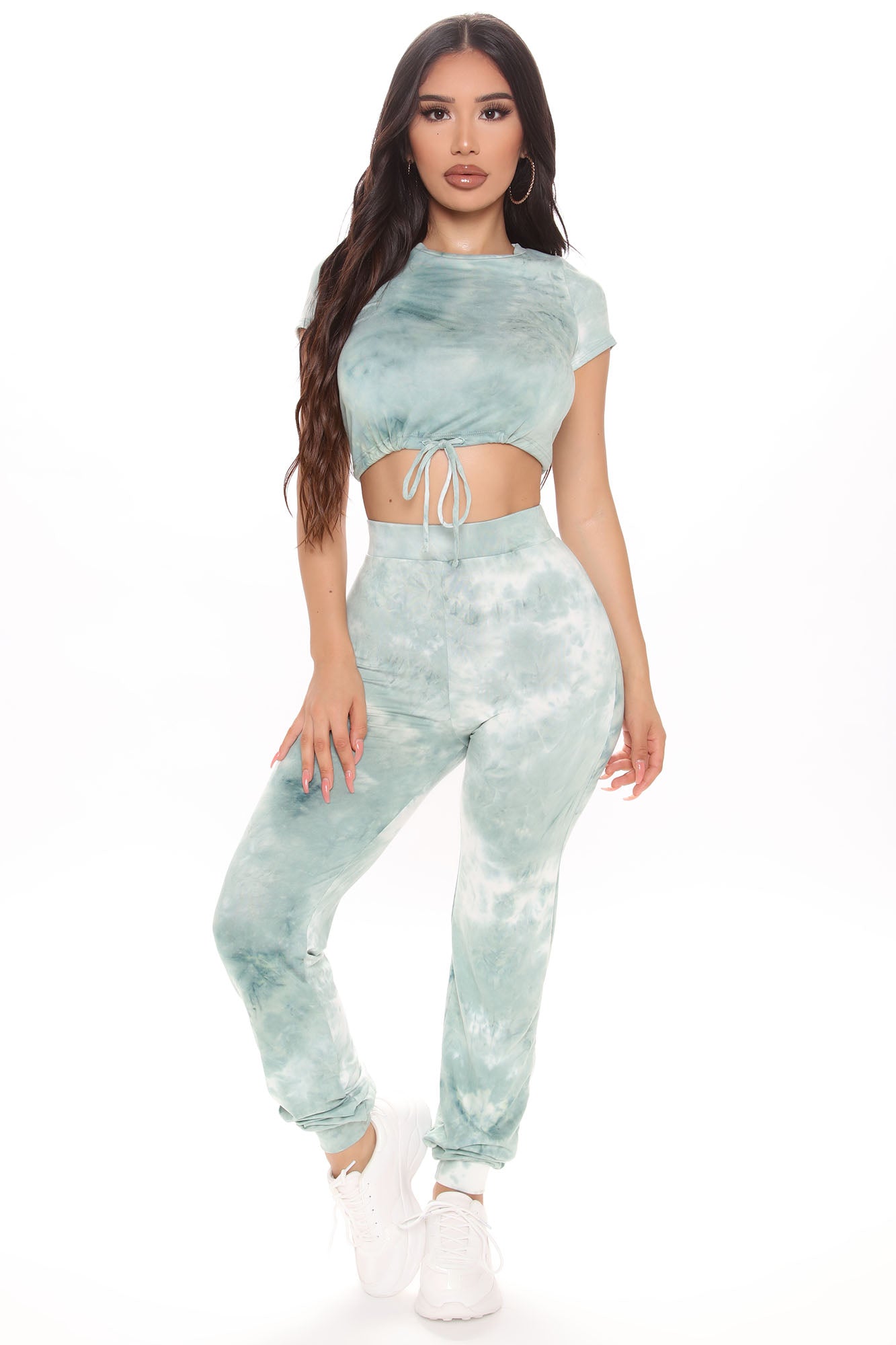 Tie Dye Chilling Jogger Lounge Set Mint combo Fashion Nova
