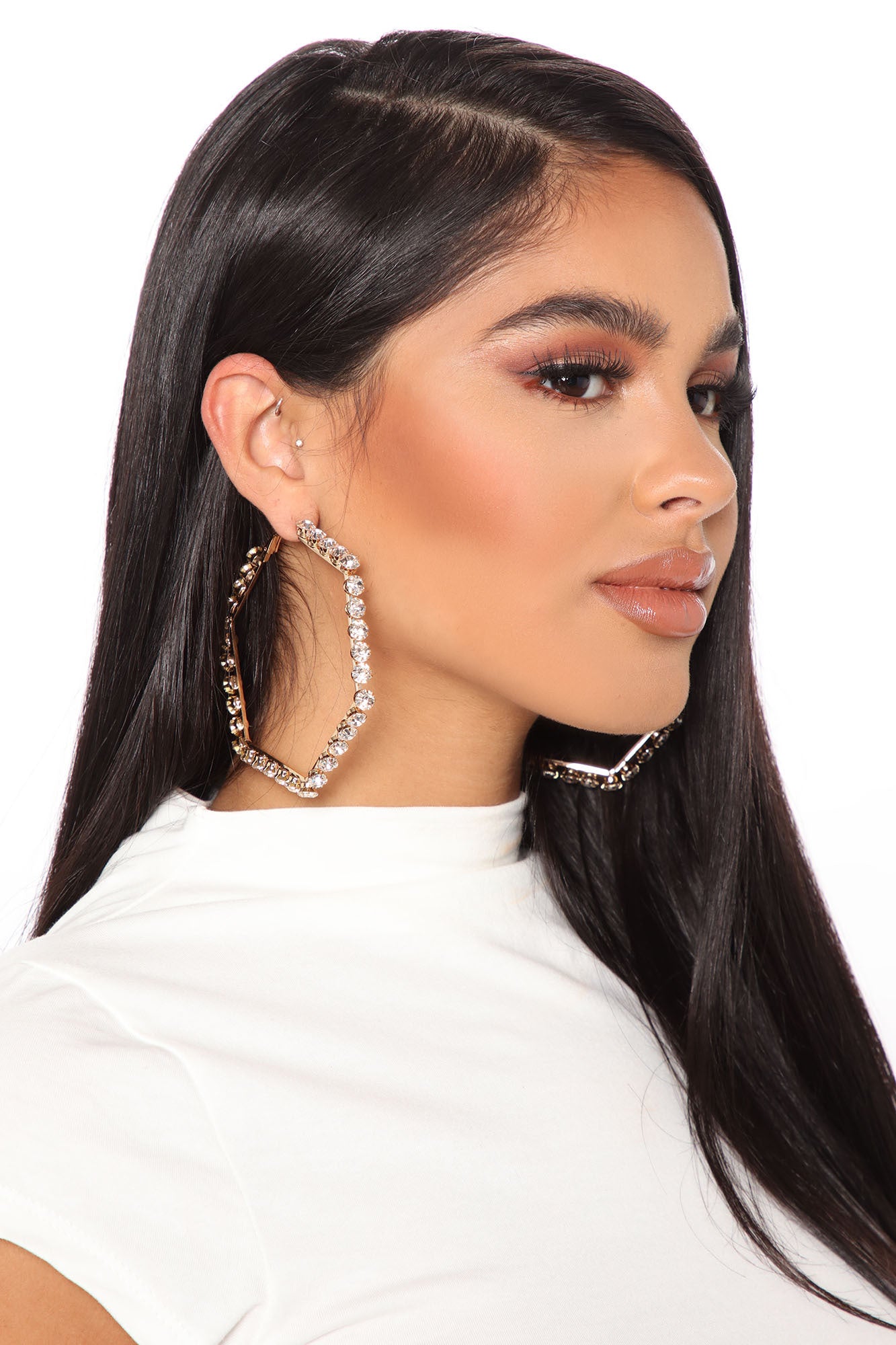 Trying Me Hoop Earrings Gold Fashion Nova Jewelry Fashion Nova