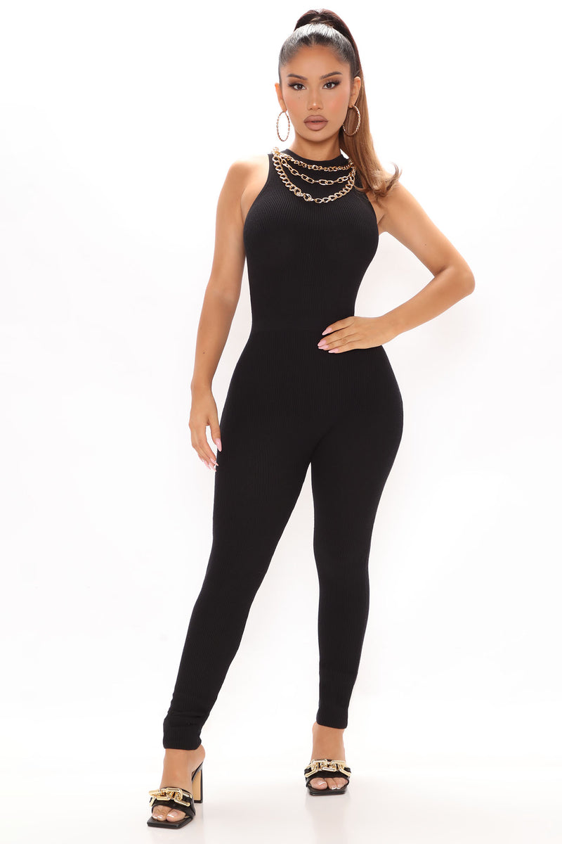 Chained To The Fame Jumpsuit - Black | Fashion Nova, Jumpsuits ...
