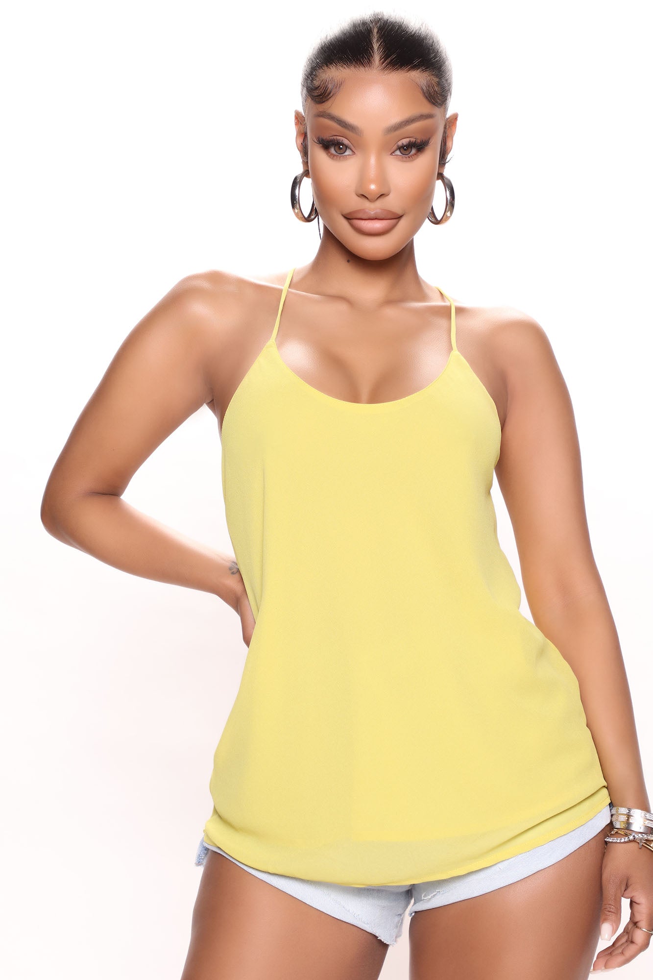 Yellow outlet camisole top