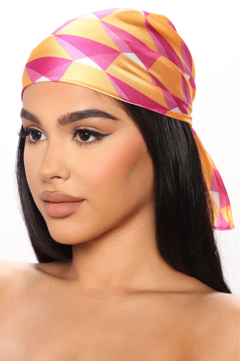 Tropical Daydream Head Scarf Orange combo Fashion Nova