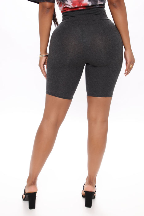 My Favorite Biker Short Charcoal Fashion Nova Shorts