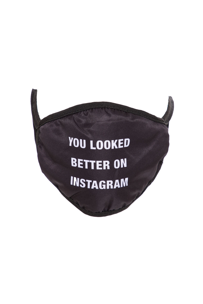 Don't Be A Catfish Face Mask Black/White Fashion Nova, Facemasks