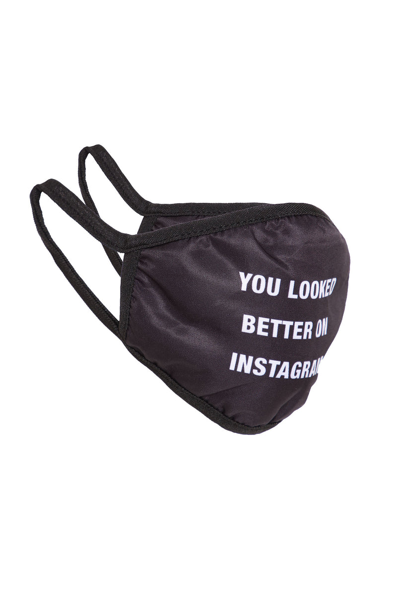 Don't Be A Catfish Face Mask Black/White Fashion Nova, Facemasks