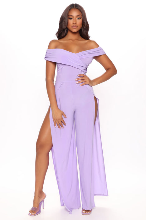 Purple jumpsuit fashion nova hotsell