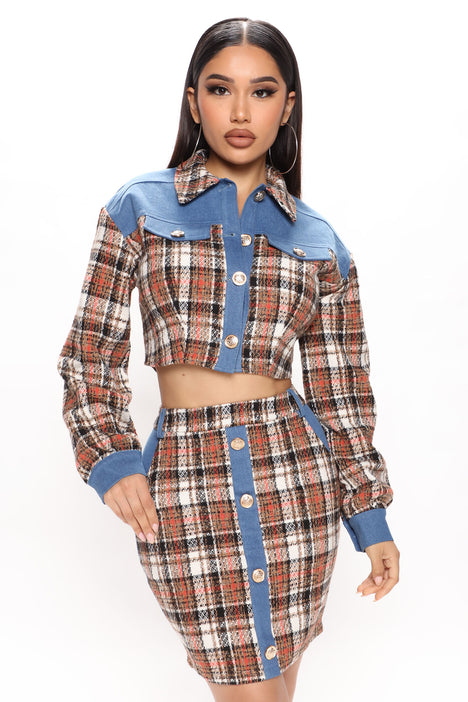 Tweed skirt fashion nova hot sale