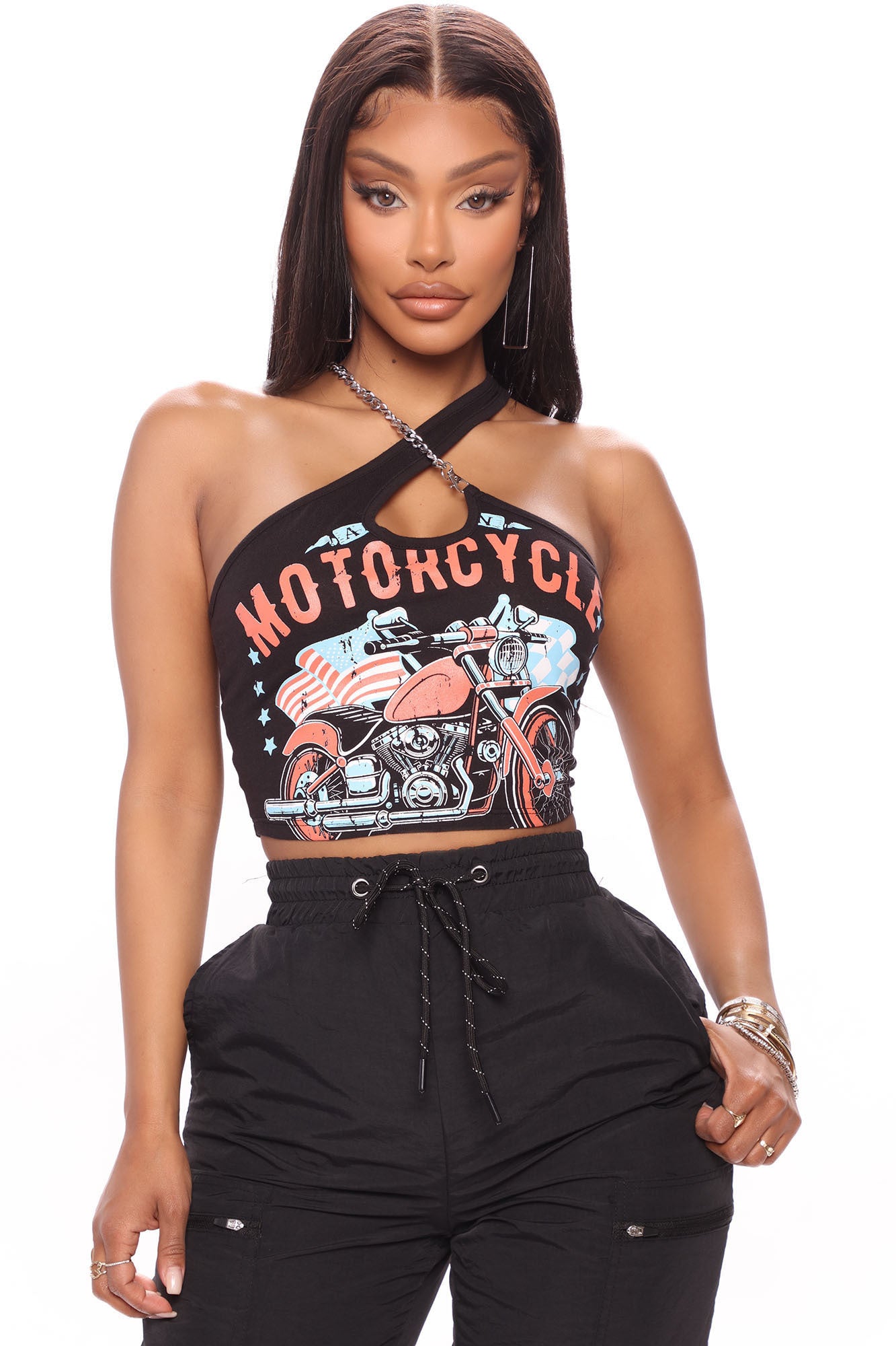 Biker sales halter top