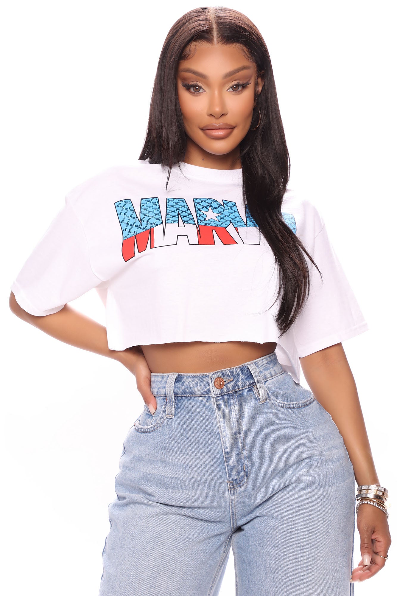 Marvel Cropped Tee - White | Fashion Nova, Screens Tops and Bottoms |  Fashion Nova