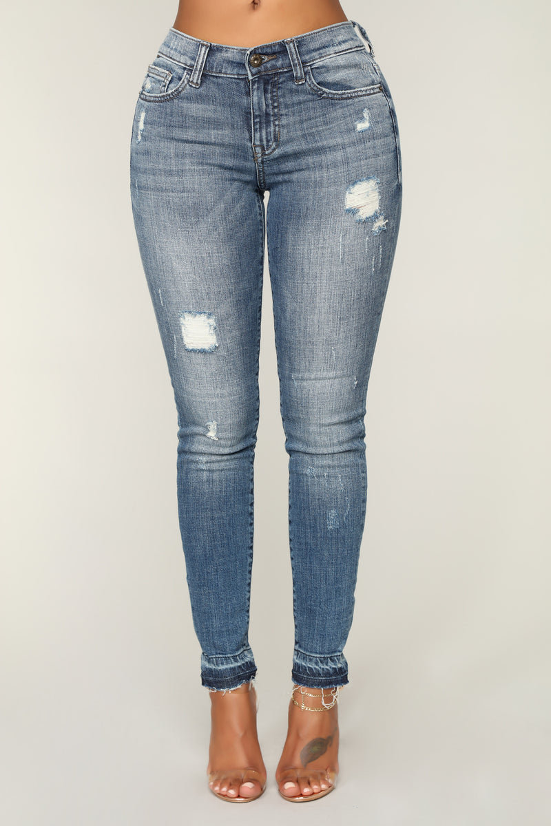 Kristen Mid Rise Distressed Jeans - Dark Denim | Fashion Nova, Jeans ...