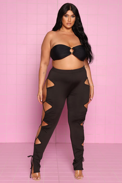 Give Me Body Cut Out Pants Black Fashion Nova Celebrity