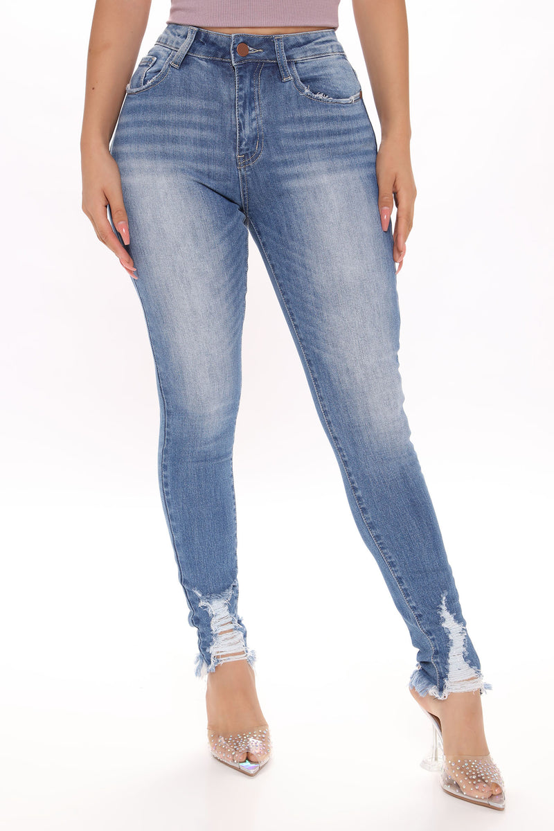 What I Like Distressed Ankle Jeans - Medium Blue Wash | Fashion Nova ...
