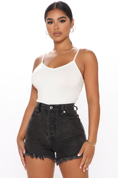 Pinch Me High Waisted Denim Shorts Black