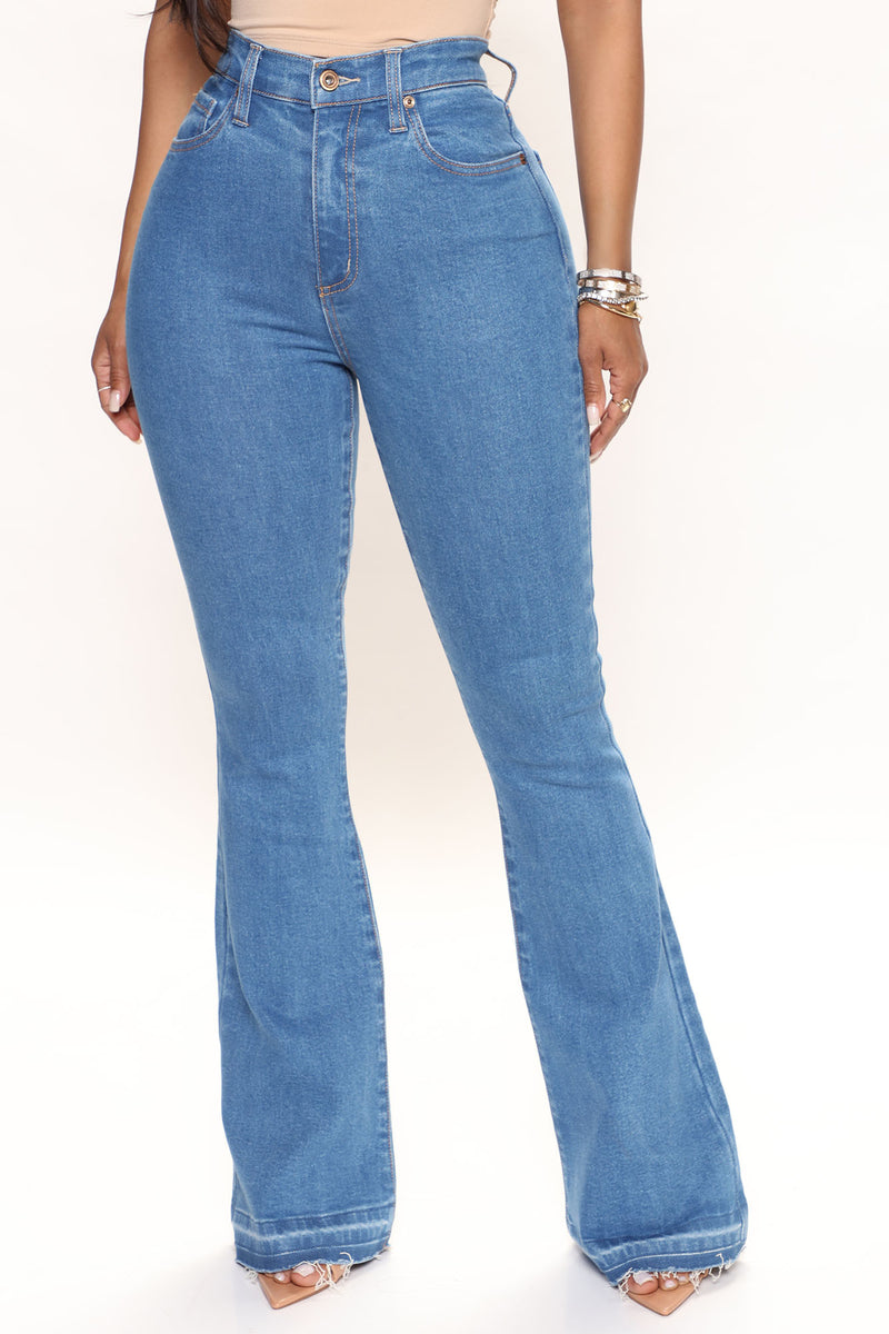 Way Out West Flare Jeans - Medium Blue Wash | Fashion Nova, Jeans ...