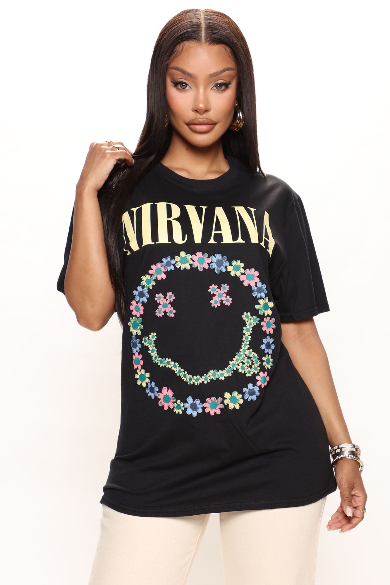 Nirvana flower shirt best sale