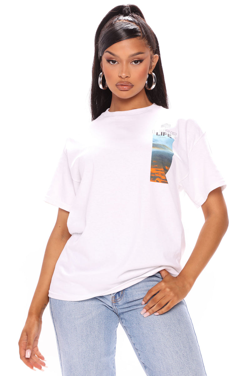 What A Life T-Shirt - White | Fashion Nova, Screens Tops and Bottoms ...