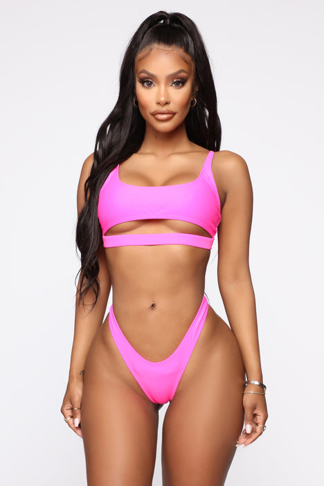 Euphoria Bikini Set Hot Pink Fashion Nova Swimwear Fashion Nova
