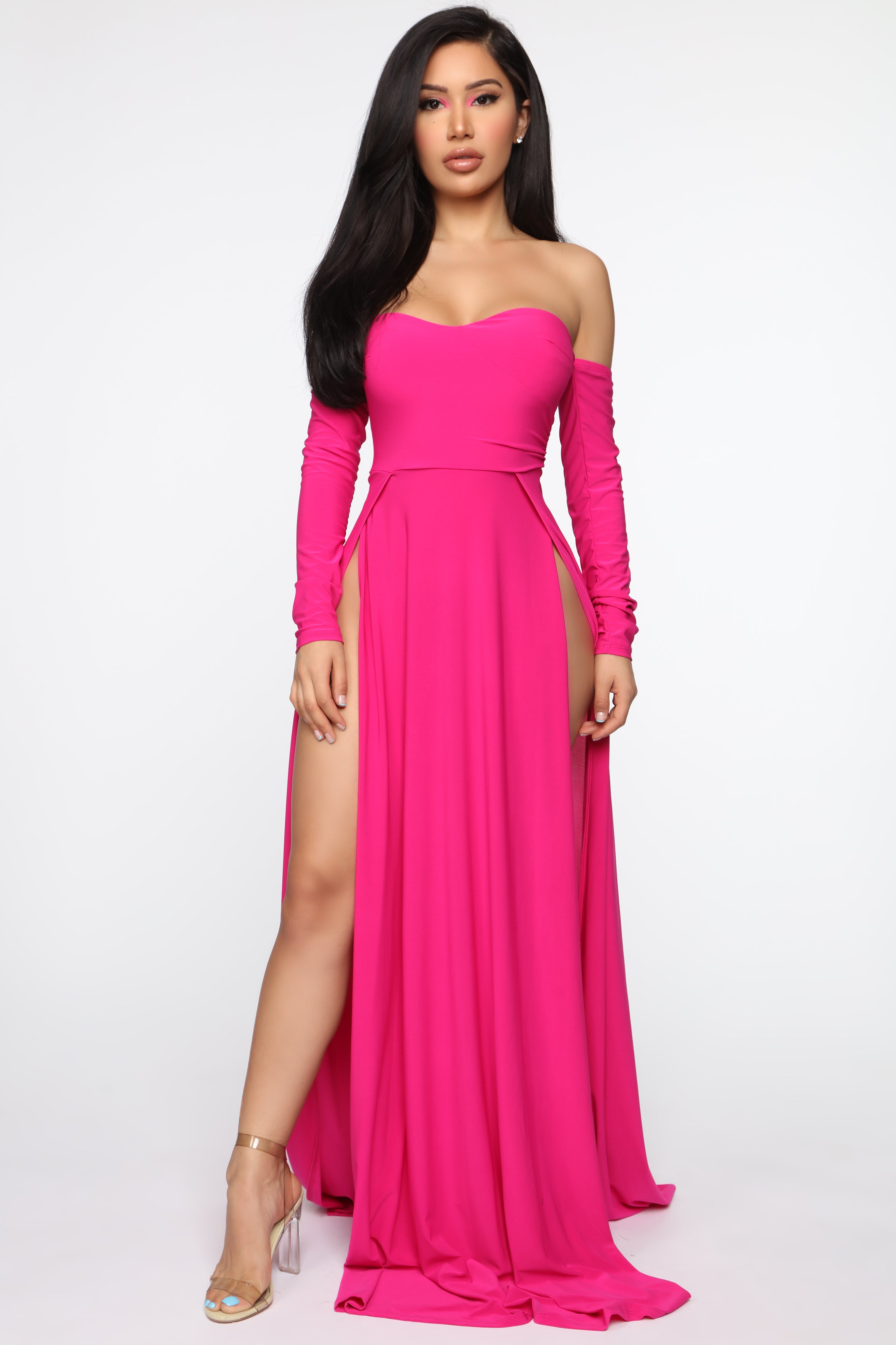 Fashion nova pink off the shoulder dress cheap