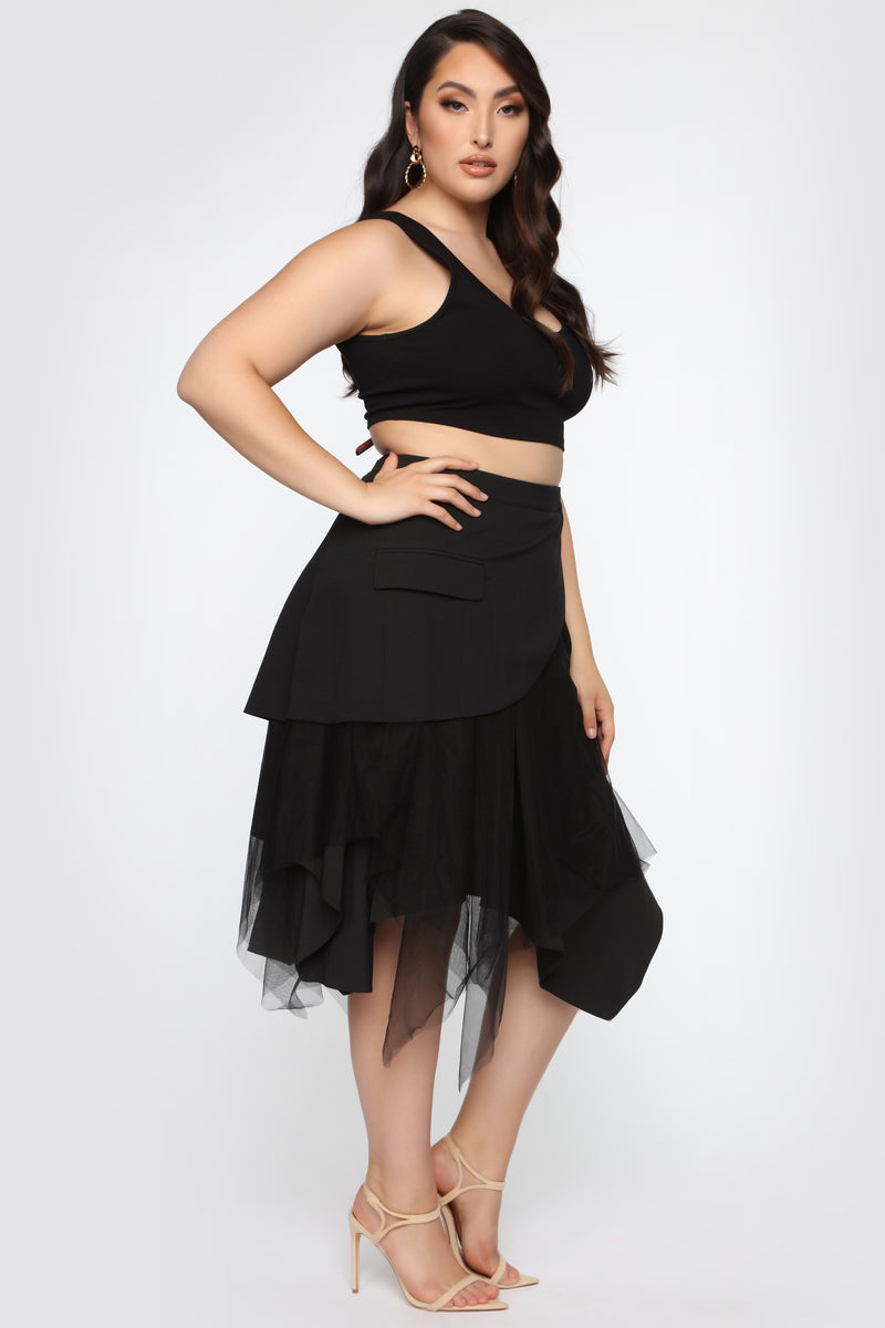 Divine Lady Midi Skirt - Black | Fashion Nova, Skirts | Fashion Nova