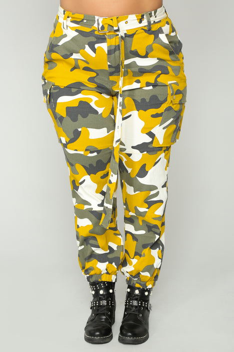 Nova Nation Camo Joggers Yellow
