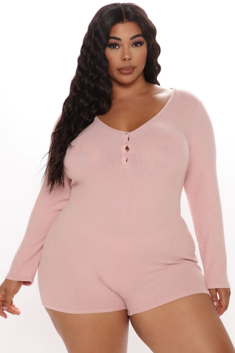 Your One And Only Sleep Romper Mauve Fashion Nova Lingerie