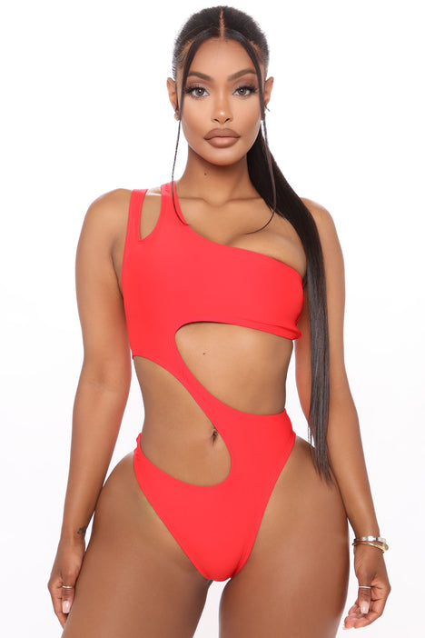 Fashion nova red bathing suit cheap