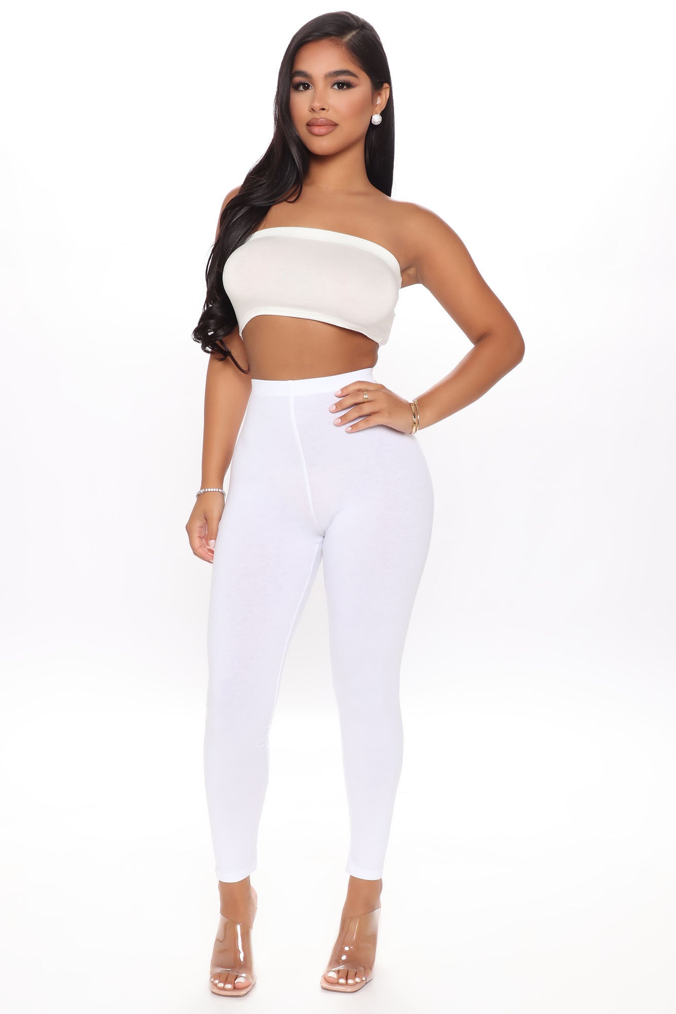 Lean On Me Leggings White