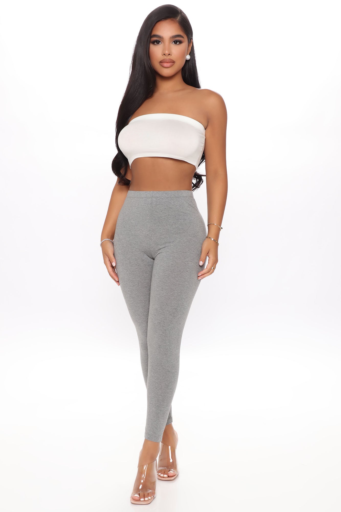 Lean On Me Leggings - Heather Grey