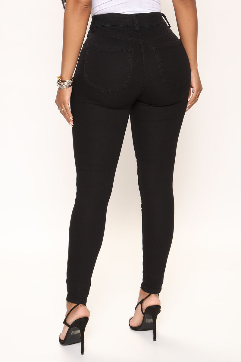 Cassie Elastic Waistband Jeans - Black | Fashion Nova, Jeans | Fashion Nova
