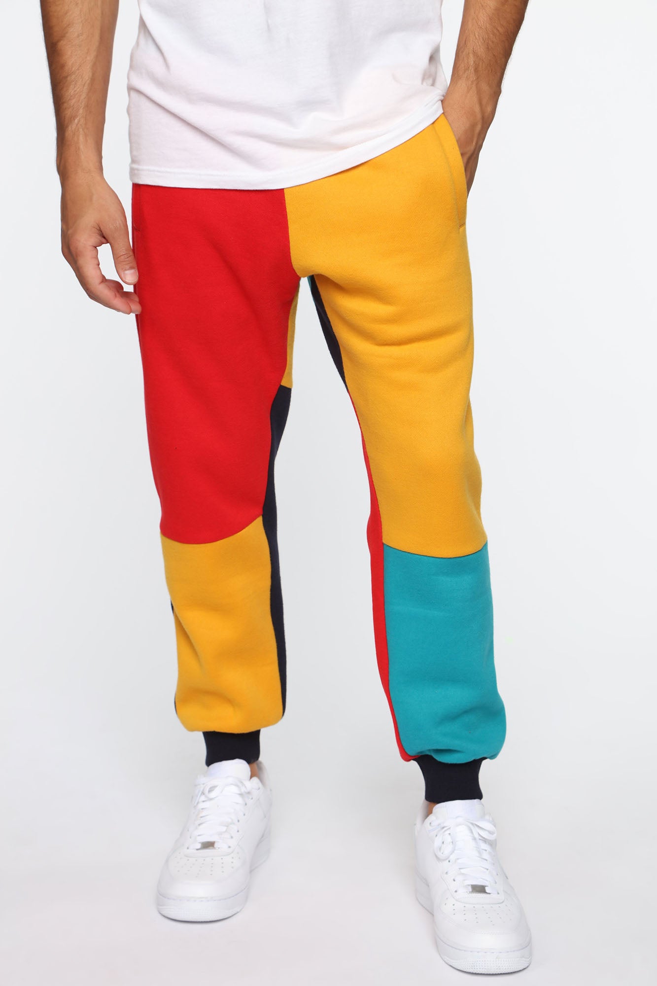 80 s Color Block Jogger MultiColor Fashion Nova Mens Pants