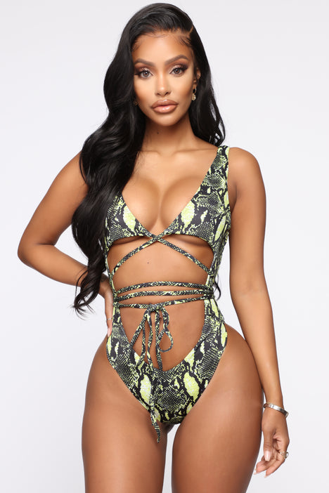 Vitamin Sea Swimsuit Green Combo Fashion Nova Swimwear