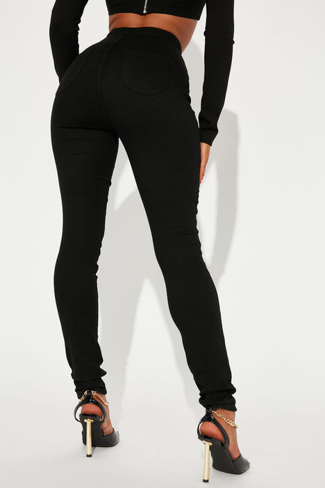 Super High Waist Denim Skinnies - Black, Fashion Nova, Jeans