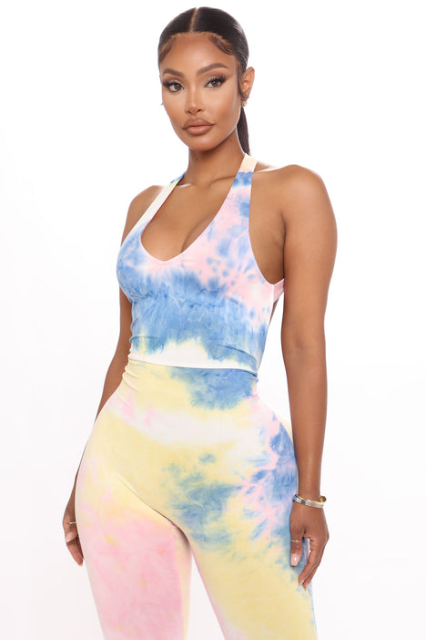Tie dye jumpsuit cheap fashion nova