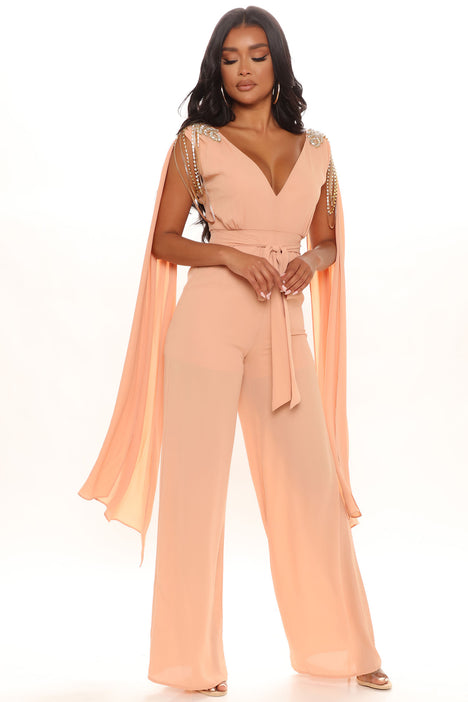 Dazzle Me Up Jumpsuit Blush Fashion Nova Jumpsuits Fashion Nova