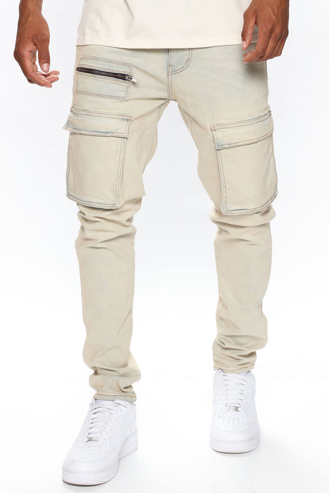 Khaki cargo skinny jeans cheap