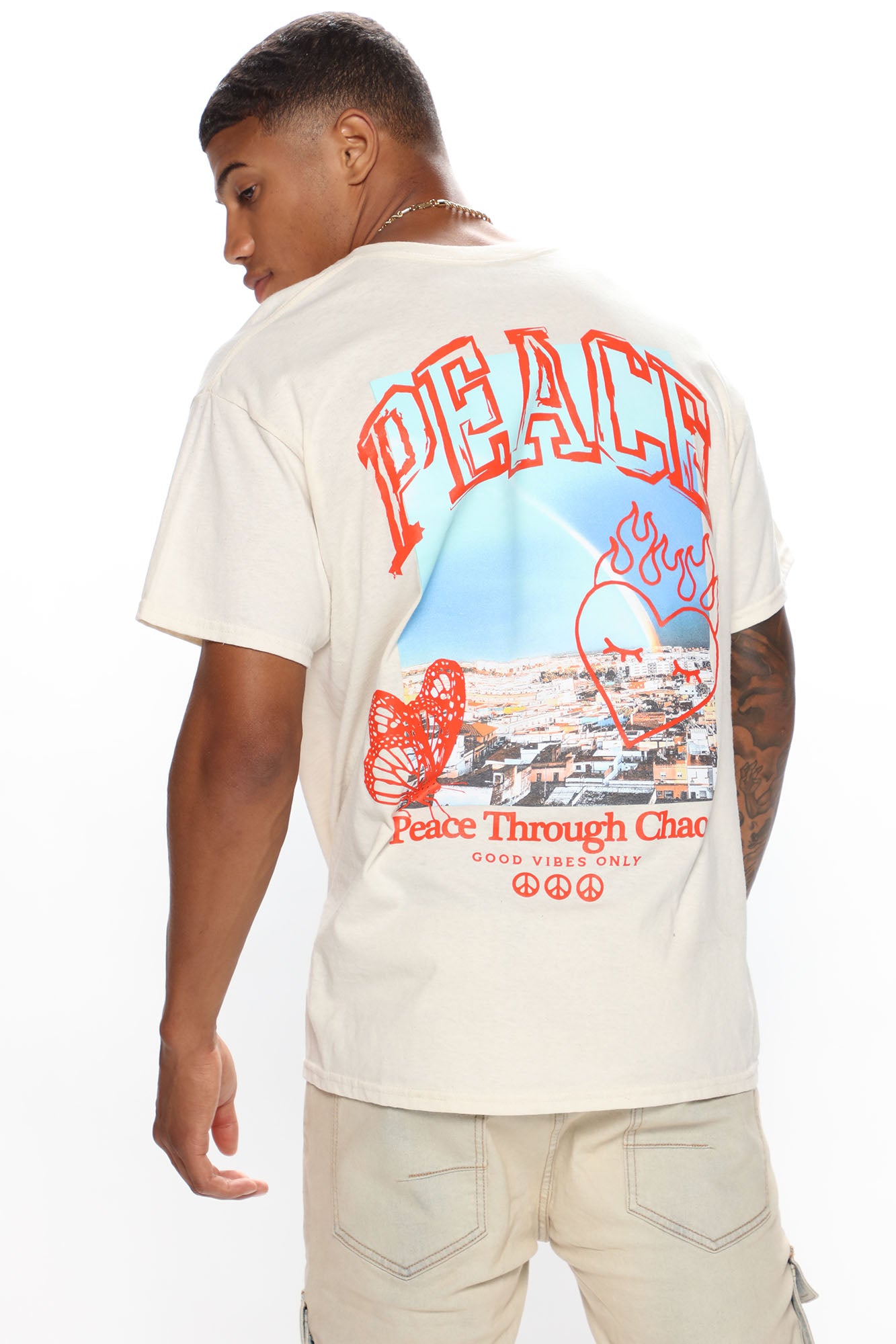 Peace and chaos t shirt top