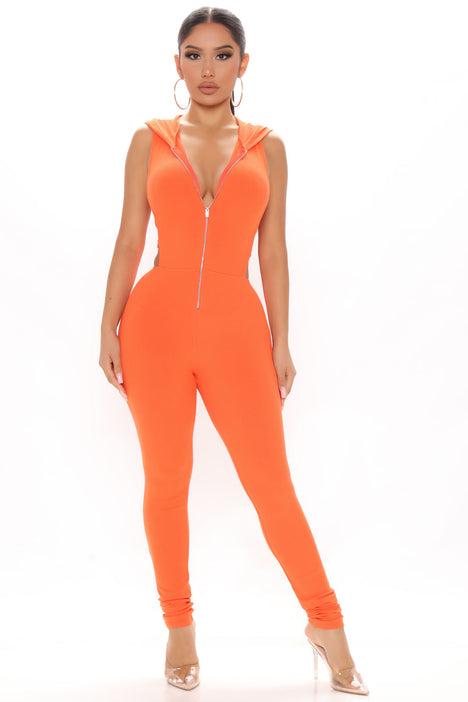 Orange jumpsuit sale fashion nova